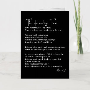 Healing Tone Sound gedicht Folie Wenskaart