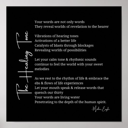 Healing Tone Sound Poster poster décoration murale (Devant)