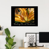 Healing Touch Kindness art prints Oranje Lily (Thuiskantoor)