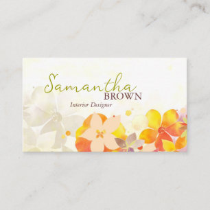 Healing Waterverf Flowers Custom Visitekaartje