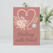 Healing with heart  bedankkaart (Staand voorkant)