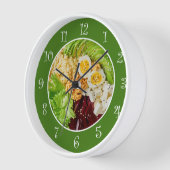 Healish Food Theme Kitchen Wall Clocks (Hoek)