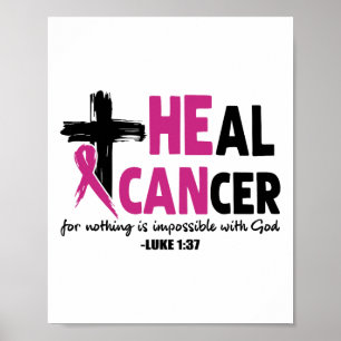 Healkanker voor niets is onmogelijk met God Luk Poster