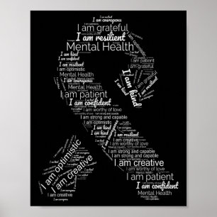 Health Awareness Green Ribbon in mei steun Poster