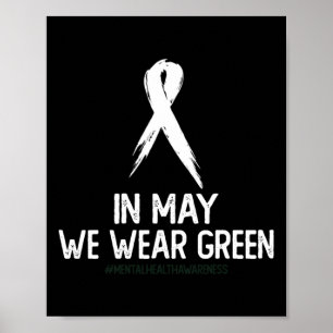 Health Awareness Maand In mei Draag we groen Poster