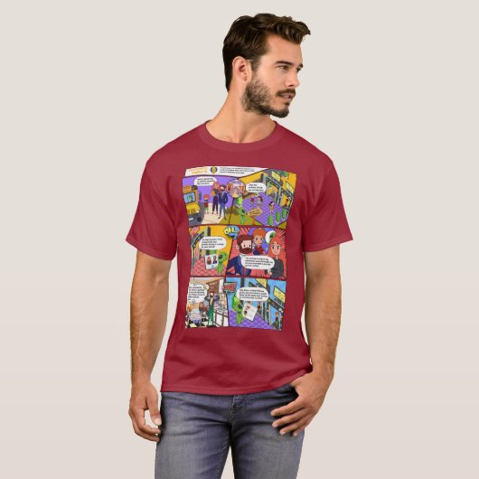 Health Check AI Comics Man T-shirt (Voorkant volledig)