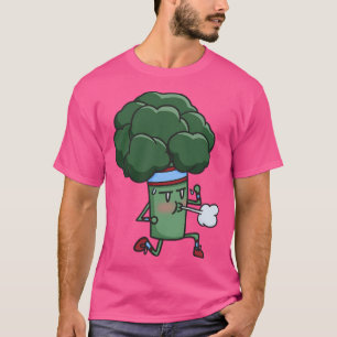 Health Food Jogging Broccoli T-shirt