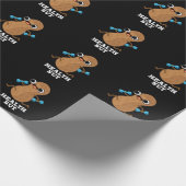 Health Nut Funny Exercise Peanut Pun Dark BG Cadeaupapier (Hoek)