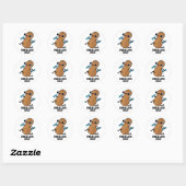 Health Nut Funny Exercise Peanut Pun Ronde Sticker (Vel)