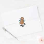 Health Nut Funny Exercise Peanut Pun Ronde Sticker (Envelop)