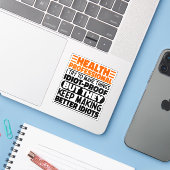 Health Professional Ik probeer het grappig te make Sticker (Laptop met iPhone)