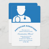 Health Provider Silhouette Afstuderen Uitnodiging (Voorkant / Achterkant)