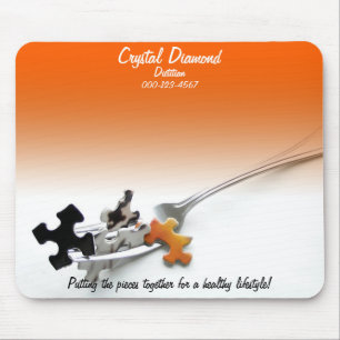 Health Puzzle Concept Oranje Ombre Sjabloon Muismat