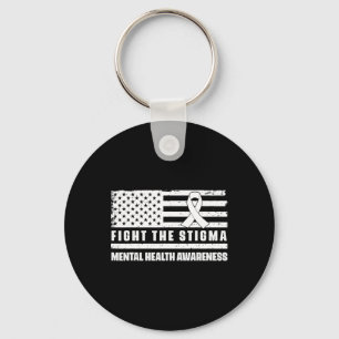 Health Ribbon USA Flag Wij Draag Groene Geestelijk Sleutelhanger