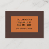 Health Spa Services Visitekaartjes (Achterkant)