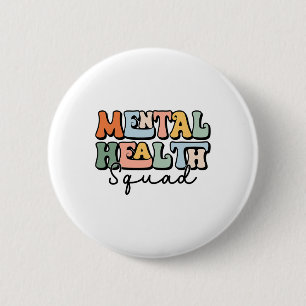 Health Squad Hersenziekte Geestelijk gezondheidsbe Ronde Button 5,7 Cm