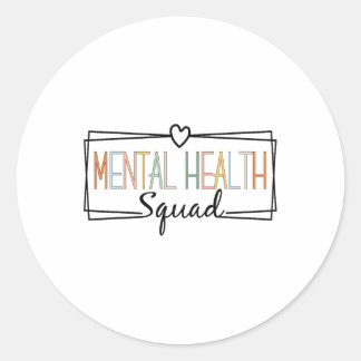 Health Squad Hersenziekte Geestelijk gezondheidsbe Ronde Sticker