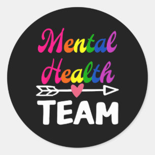 Health Team Bewustzijn Therapeut Mannen Vrouwen On Ronde Sticker