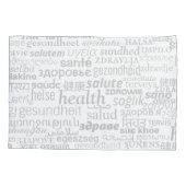 Health Text Pillow Case Multlanguage - Custom Kussensloop (Achterkant)