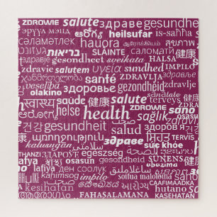 Health Text Puzzle Multi Language - Your Colors