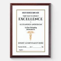 Healthcare faux gold caduceus golden lijst