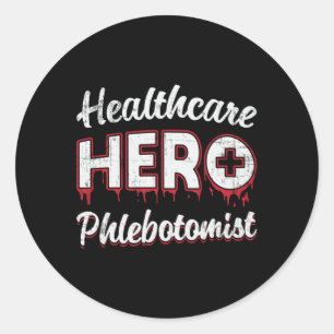 Healthcare Hero Phlebotomist Nurse Phlebotomie Gif Ronde Sticker