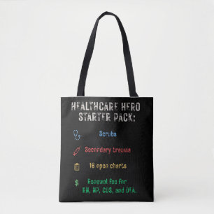 Healthcare Hero Starter Pack - Funny Nurse Canvas Draagtas