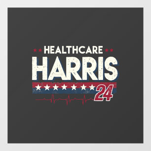 HealthCare Hotties voor Harris 24 Kamala Walz Nurs Raamsticker