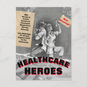 HEALTHCARE-WERKER, HEROES by Slipperywindow Briefkaart