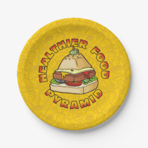 Healthier Food Pyramide Papieren Bordje