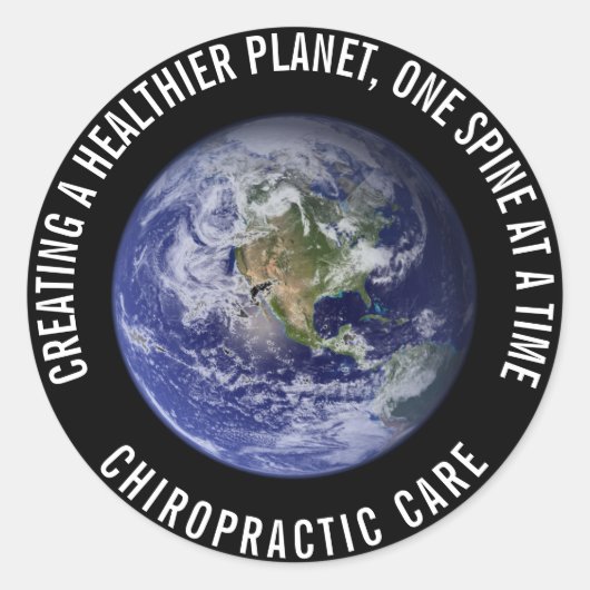 Healthier Planet Chiropractie Stickers (Voorkant)