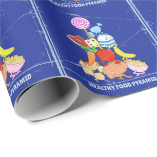 Healthy Food Pyramid Grappige cartoon Illustratie Cadeaupapier