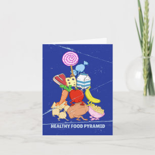 Healthy Food Pyramid Grappige cartoon Illustratie Kaart