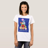 Healthy Food Pyramid Grappige cartoon Illustratie T-shirt (Voorkant volledig)
