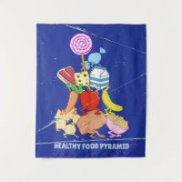 Healthy Food Pyramid Grappige cartoon Illustratie