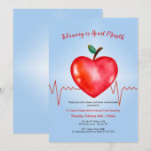 Healthy Heart Invitation Kaart (Voorkant / Achterkant)