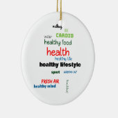 Healthy Lifestyle Word Cloud Keramisch Ornament (Rechts)