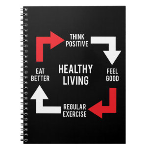 Healthy Living Diagram - Fitness Motivatie Notitieboek