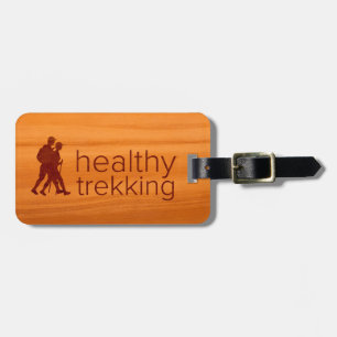 Healthy Trekking Faux Amber Wood Bagagelabel