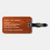 Healthy Trekking Faux Koa Wood Bagagelabel (Achterkant horizontaal)