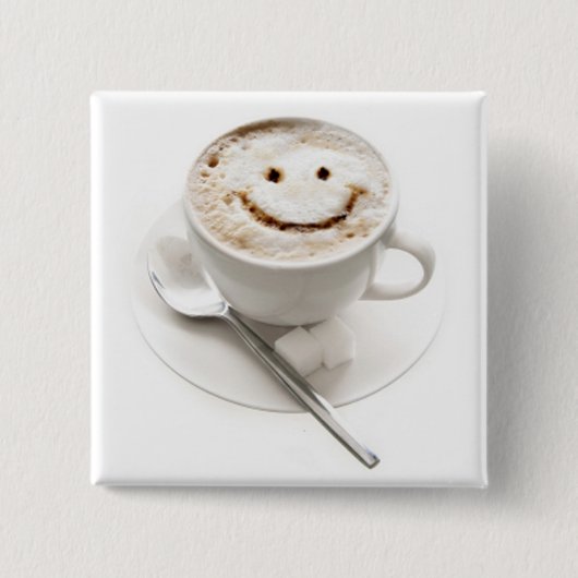 HealthyCoffee leuke knoppenbadge Vierkante Button 5,1 Cm (Voorkant)