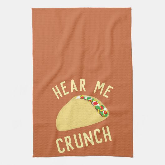 Hear  Me Crunch Taco Theedoek (Verticaal)