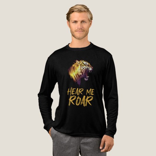 Hear Me Roar, Tiger Head Graphic Tri-Blend Shirt (Voorkant)