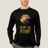 Hear Me Roar, Tiger Head Graphic Tri-Blend Shirt (Voorkant volledig)