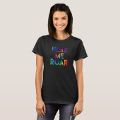 Hear Me Roar Women's Rights are Human Rights T-shirt (Voorkant volledig)