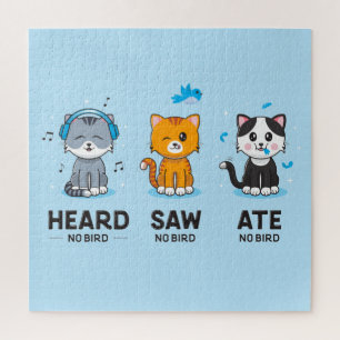 Heard Saw Ate No Bird Puzzle (20x20) Legpuzzel