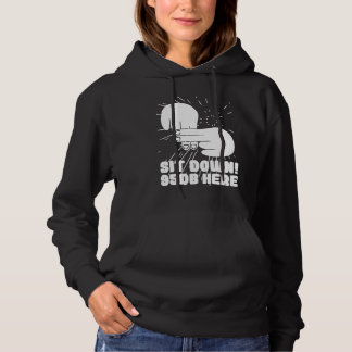 Hearing Aid Deaf Pride ASL hand sign language sit Hoodie