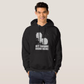 Hearing Aid Deaf Pride ASL hand sign language sit Hoodie (Voorkant volledig)