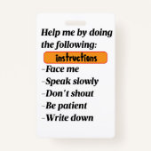 Hearing Impaired Support Badge (Dos)