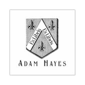 Hearldic middeleeuwse schild ex libris 	rubberstempel (Afrduk)